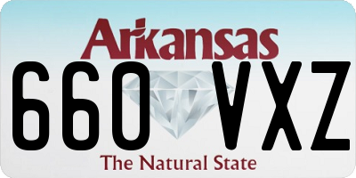 AR license plate 660VXZ