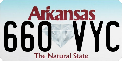 AR license plate 660VYC
