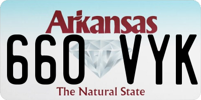 AR license plate 660VYK