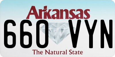 AR license plate 660VYN