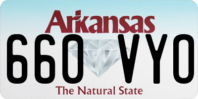 AR license plate 660VYO