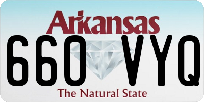 AR license plate 660VYQ