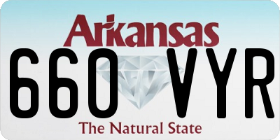 AR license plate 660VYR