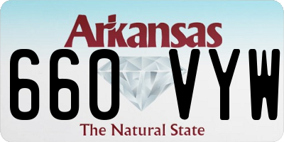 AR license plate 660VYW