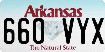 AR license plate 660VYX