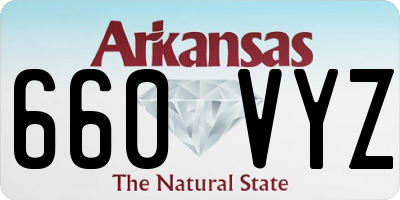 AR license plate 660VYZ