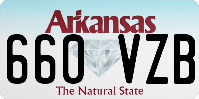 AR license plate 660VZB