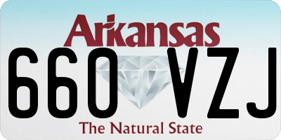 AR license plate 660VZJ