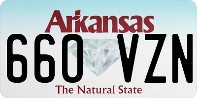 AR license plate 660VZN
