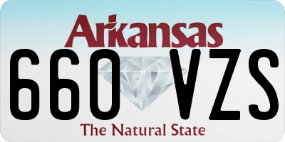 AR license plate 660VZS