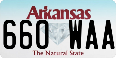 AR license plate 660WAA