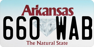 AR license plate 660WAB