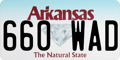 AR license plate 660WAD