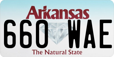 AR license plate 660WAE