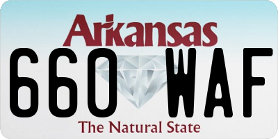 AR license plate 660WAF