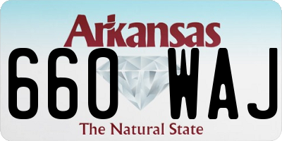 AR license plate 660WAJ