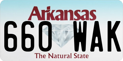 AR license plate 660WAK
