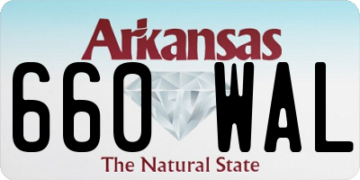 AR license plate 660WAL