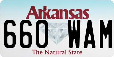 AR license plate 660WAM