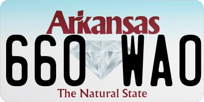 AR license plate 660WAO