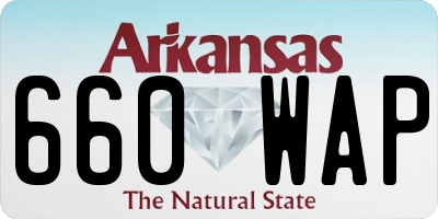AR license plate 660WAP