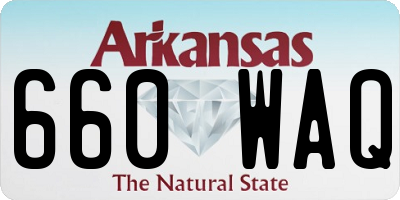 AR license plate 660WAQ