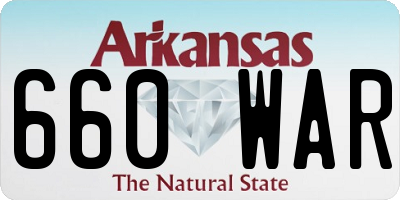 AR license plate 660WAR