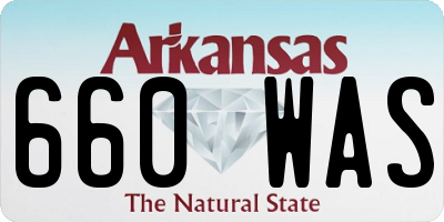 AR license plate 660WAS