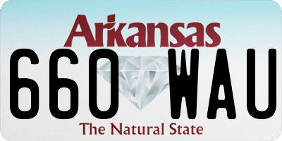 AR license plate 660WAU