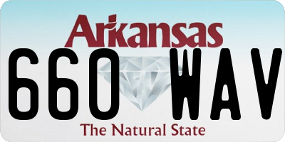 AR license plate 660WAV