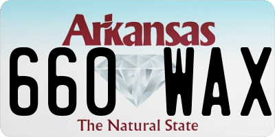 AR license plate 660WAX