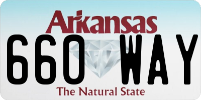 AR license plate 660WAY