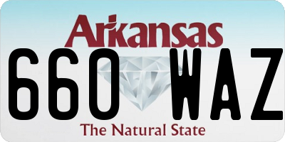 AR license plate 660WAZ