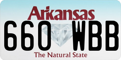 AR license plate 660WBB