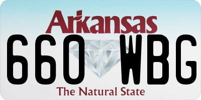 AR license plate 660WBG