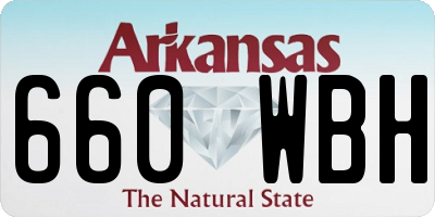 AR license plate 660WBH