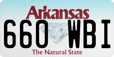 AR license plate 660WBI