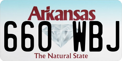 AR license plate 660WBJ