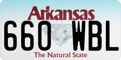 AR license plate 660WBL