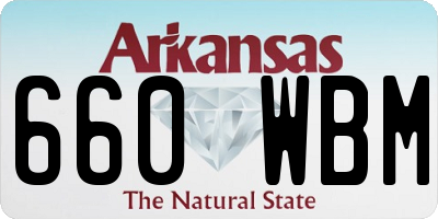 AR license plate 660WBM