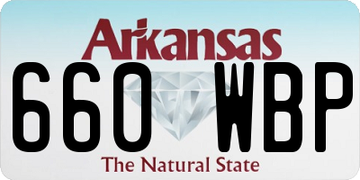 AR license plate 660WBP