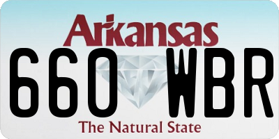 AR license plate 660WBR