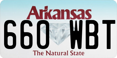 AR license plate 660WBT