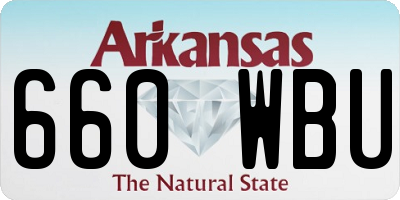 AR license plate 660WBU