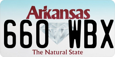 AR license plate 660WBX