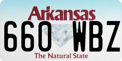 AR license plate 660WBZ