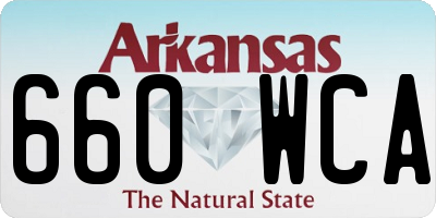 AR license plate 660WCA