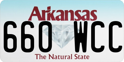 AR license plate 660WCC