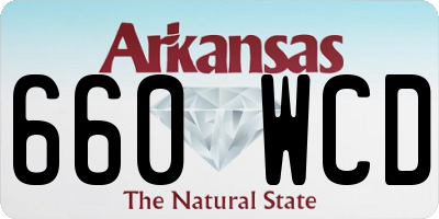 AR license plate 660WCD