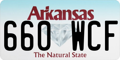 AR license plate 660WCF